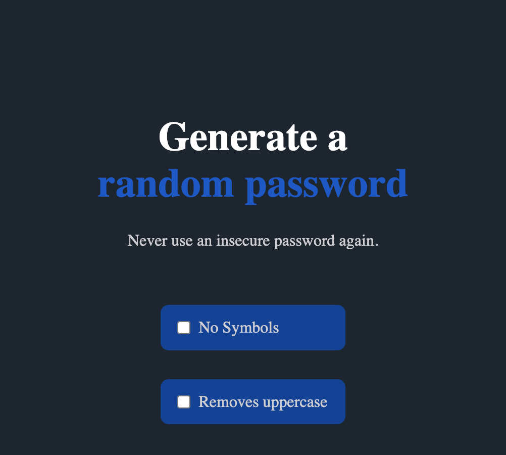 Password Generator