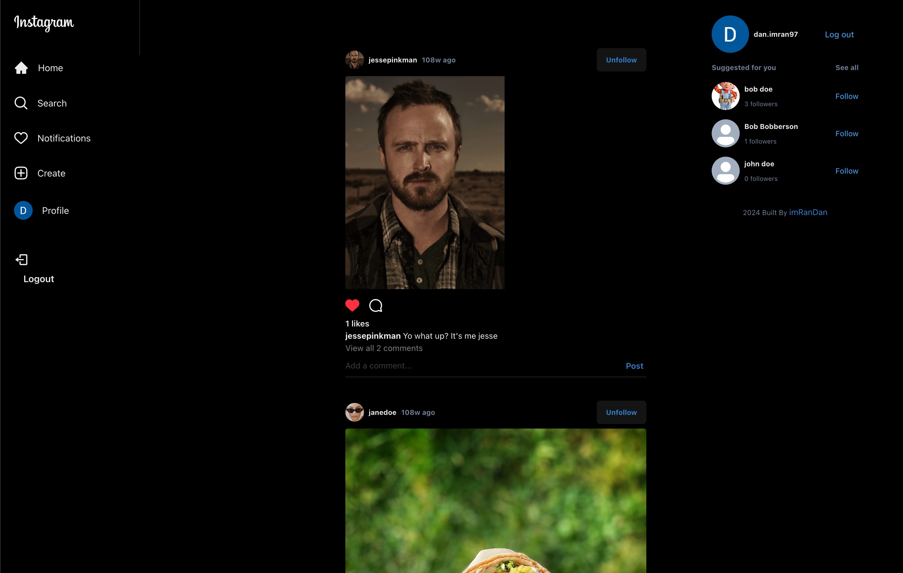 Instagram Clone / Social Media app